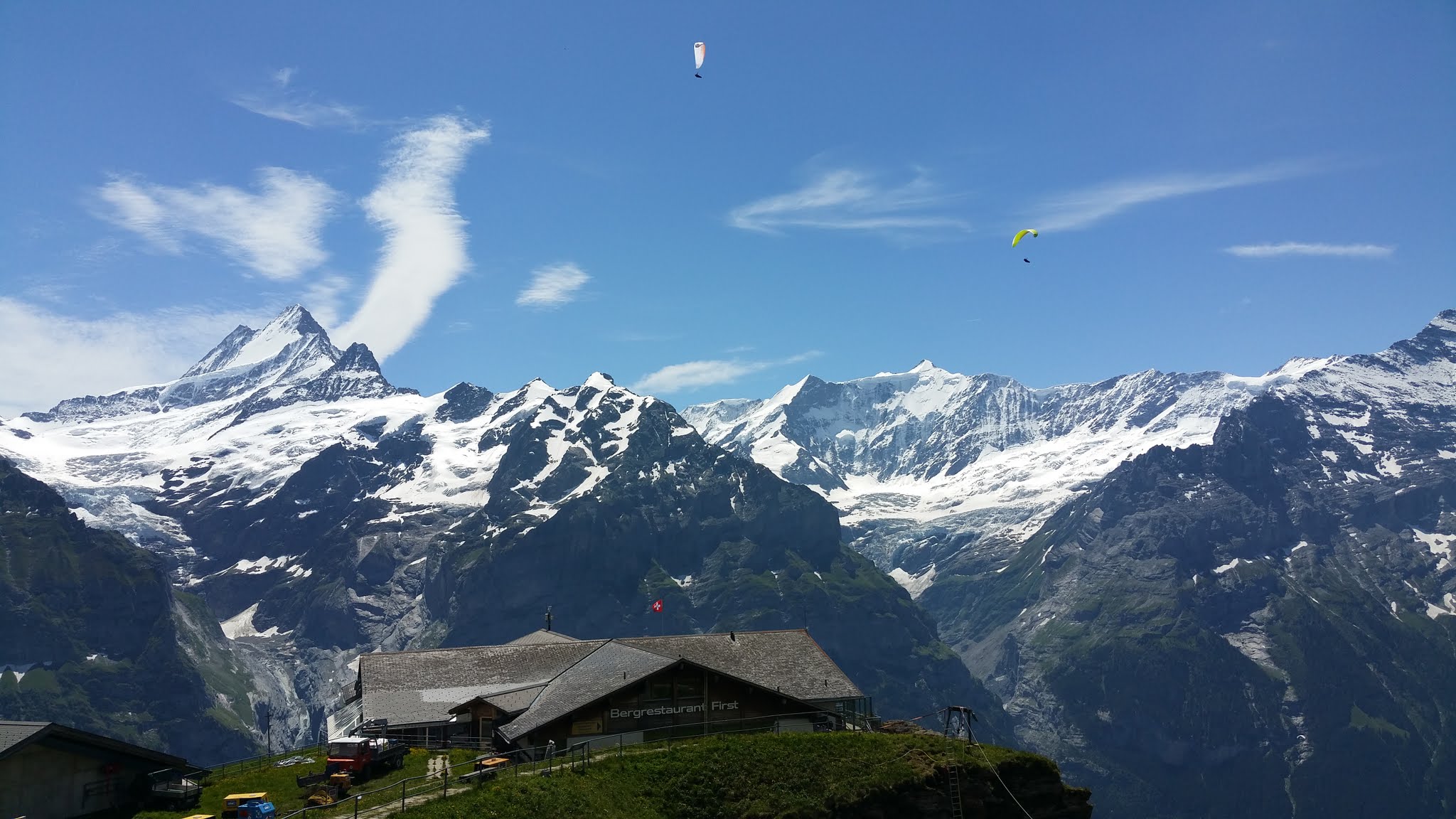 Time for lunch - there's a nice restaurant with a view, right on the final gondola station...
